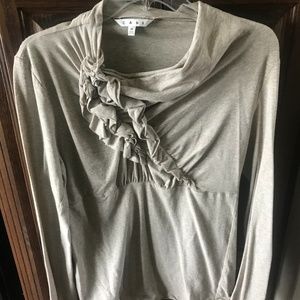 CAbi Long sleeve Ruffle Tee